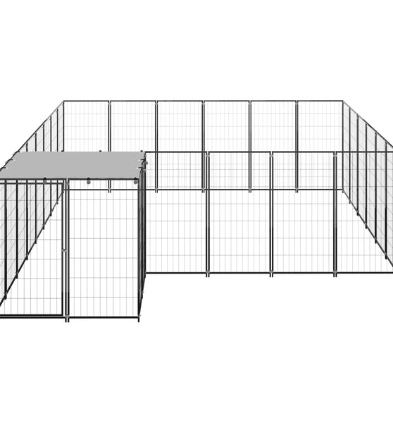 Hundezwinger Schwarz 12,1 m² Stahl
