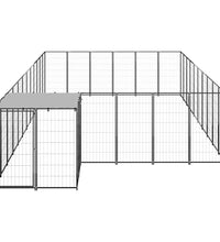 Hundezwinger Schwarz 19,36 m² Stahl