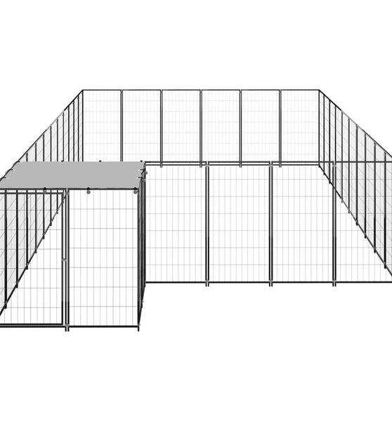 Hundezwinger Schwarz 19,36 m² Stahl