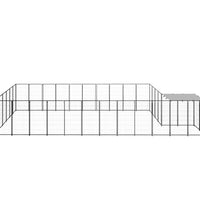Hundezwinger Schwarz 19,36 m² Stahl