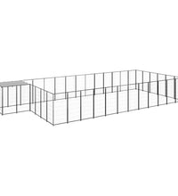 Hundezwinger Schwarz 22,99 m² Stahl