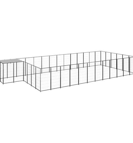 Hundezwinger Schwarz 22,99 m² Stahl