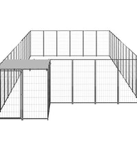 Hundezwinger Schwarz 22,99 m² Stahl