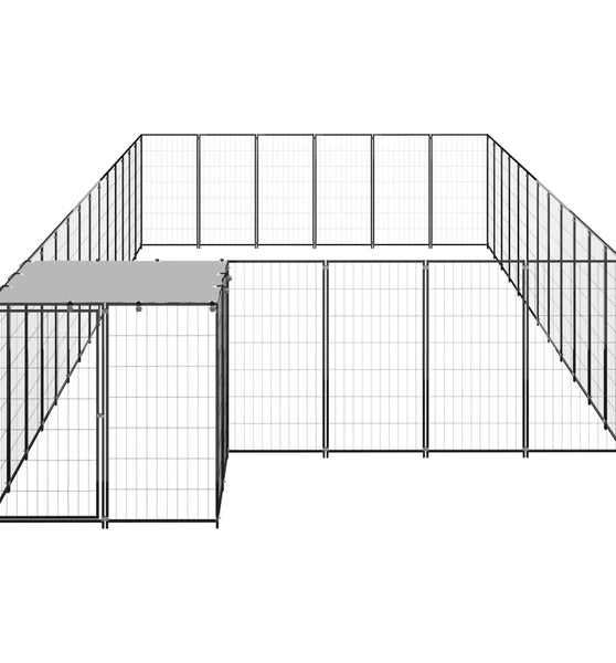 Hundezwinger Schwarz 22,99 m² Stahl