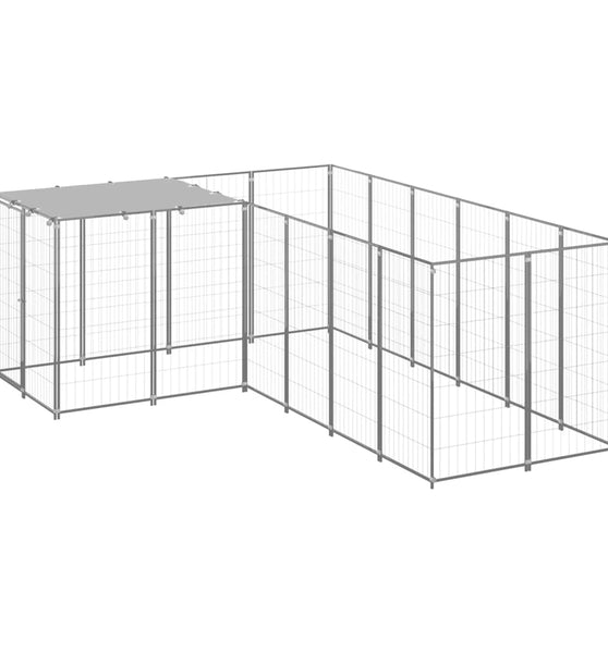 Hundezwinger Silbern 4,84 m² Stahl