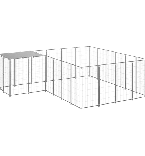 Hundezwinger Silbern 8,47 m² Stahl