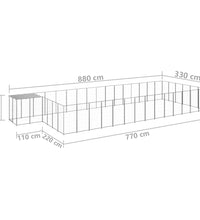 Hundezwinger Silbern 26,62 m² Stahl
