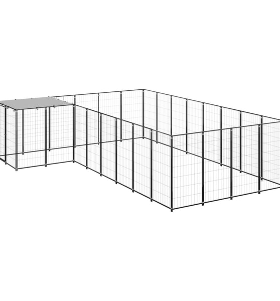 Hundezwinger Schwarz 10,89 m² Stahl