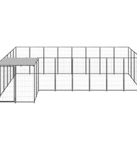 Hundezwinger Schwarz 10,89 m² Stahl