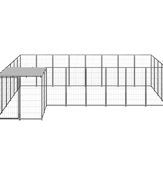 Hundezwinger Schwarz 10,89 m² Stahl