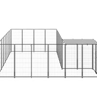 Hundezwinger Schwarz 10,89 m² Stahl