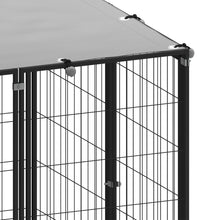 Hundezwinger Schwarz 10,89 m² Stahl