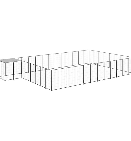 Hundezwinger Schwarz 30,25 m² Stahl