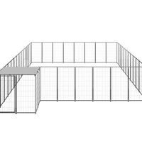 Hundezwinger Schwarz 30,25 m² Stahl