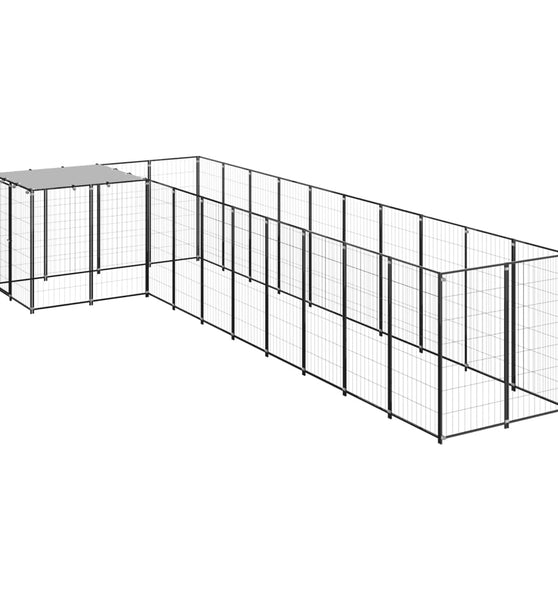 Hundezwinger Schwarz 7,26 m² Stahl