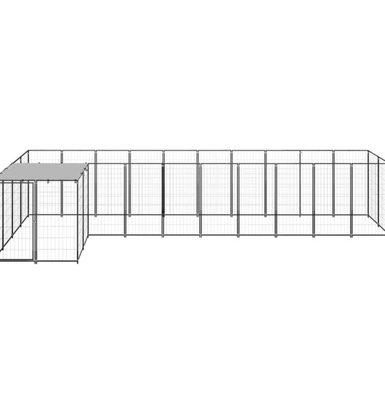 Hundezwinger Schwarz 7,26 m² Stahl