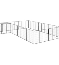 Hundezwinger Schwarz 19,36 m² Stahl