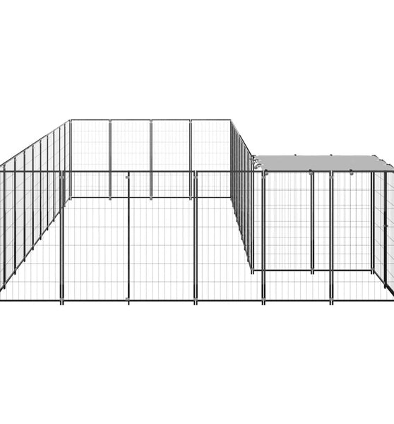 Hundezwinger Schwarz 19,36 m² Stahl