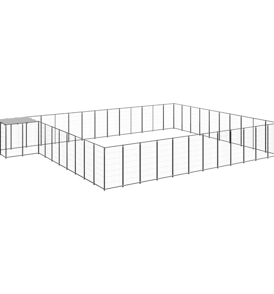 Hundezwinger Schwarz 37,51 m² Stahl