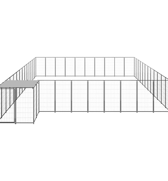 Hundezwinger Schwarz 37,51 m² Stahl