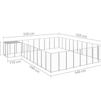Hundezwinger Silbern 25,41 m² Stahl