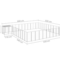 Hundezwinger Silbern 31,46 m² Stahl