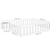 Hundezwinger Silbern 37,51 m² Stahl