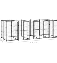 Outdoor-Hundezwinger Stahl 12,1 m²