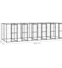 Outdoor-Hundezwinger Stahl 14,52 m²