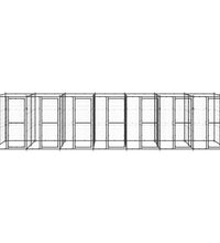 Outdoor-Hundezwinger Stahl 16,94 m²