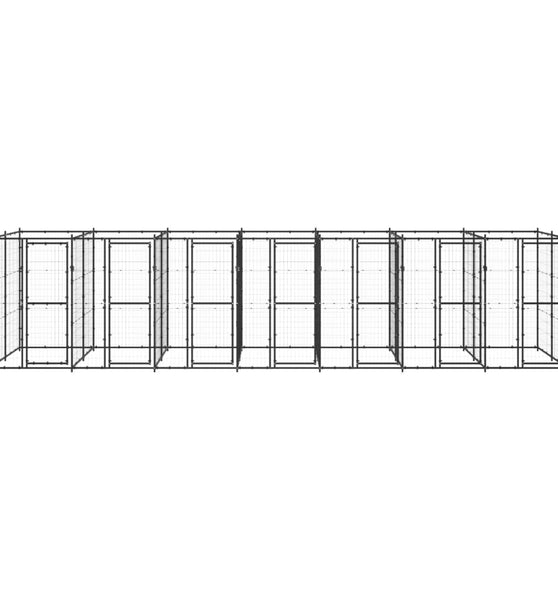 Outdoor-Hundezwinger Stahl 16,94 m²
