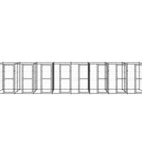 Outdoor-Hundezwinger Stahl 19,36 m²