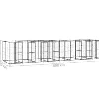 Outdoor-Hundezwinger Stahl 19,36 m²