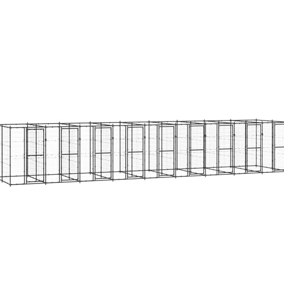 Outdoor-Hundezwinger Stahl 21,78 m²