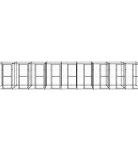 Outdoor-Hundezwinger Stahl 21,78 m²