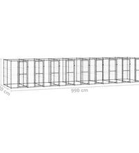 Outdoor-Hundezwinger Stahl 21,78 m²
