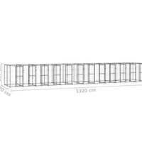 Outdoor-Hundezwinger Stahl 29,04 m²
