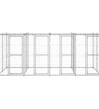 Outdoor-Hundezwinger mit Überdachung Verzinkter Stahl 9,68 m²