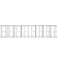 Outdoor-Hundezwinger mit Überdachung Verzinkter Stahl 19,36 m²