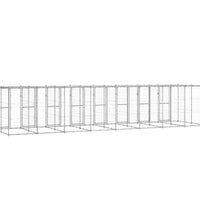 Outdoor-Hundezwinger mit Überdachung Verzinkter Stahl 19,36 m²