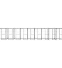 Outdoor-Hundezwinger mit Überdachung Verzinkter Stahl 21,78 m²
