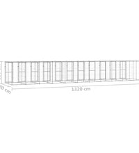 Outdoor-Hundezwinger mit Überdachung Verzinkter Stahl 29,04 m²