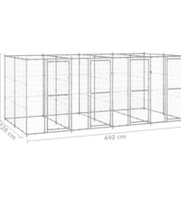 Outdoor-Hundezwinger Verzinkter Stahl 9,68 m²