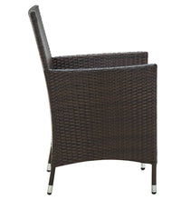 Gartenstühle mit Sitzpolster 4 Stk. Poly Rattan Braun