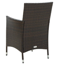 Gartenstühle mit Sitzpolster 4 Stk. Poly Rattan Braun