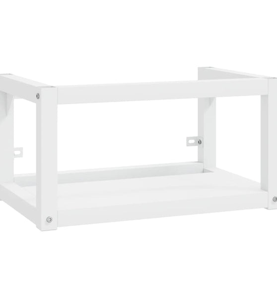 Badezimmer Wand-Waschtischgestell Weiß 59x38x31 cm Eisen