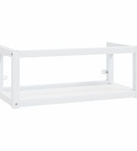 Badezimmer Wand-Waschtischgestell Weiß 79x38x31 cm Eisen