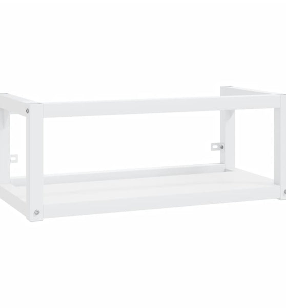 Badezimmer Wand-Waschtischgestell Weiß 79x38x31 cm Eisen