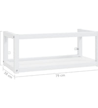 Badezimmer Wand-Waschtischgestell Weiß 79x38x31 cm Eisen