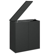 Garten-Kissenbox PE Rattan 100x49x103,5 cm Schwarz